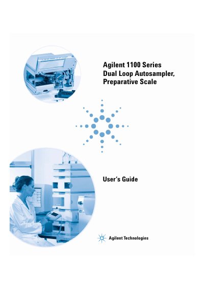 Agilent 1200 Series Dual Loop Autosampler User Guide - cover page