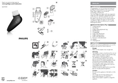 Philips QC5530 Hair Clipper User Manual - cover page
