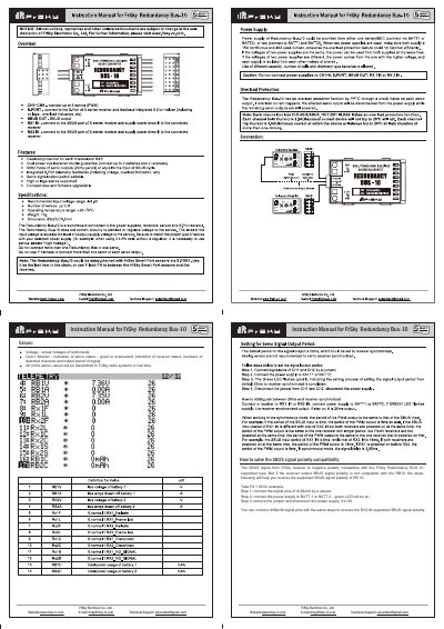 FrSky Redundancy Bus-10 Instruction Manual - cover page