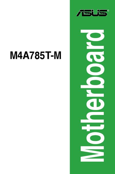 ASUS M4A785T-M Motherboard User Manual - cover page