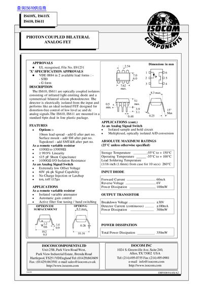 isocom IS610X IS611X IS610 IS611 handbook - cover page