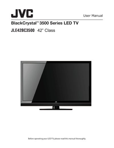 JVC JLE42BC3500 LED TV User Manual - cover page