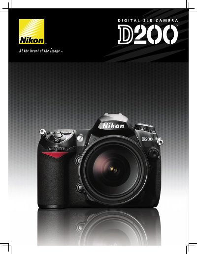 Nikon D200 Digital SLR Camera User Manual - cover page