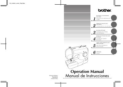 Brother 885-S28/S29 Sewing Machine Operation Manual - cover page