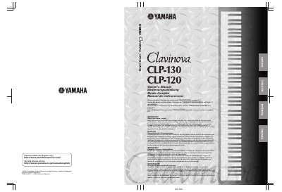 Yamaha CLP-130/120 Clavinova Owner's Manual - cover page