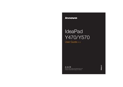 Lenovo Y470/Y570 User Guide - cover page