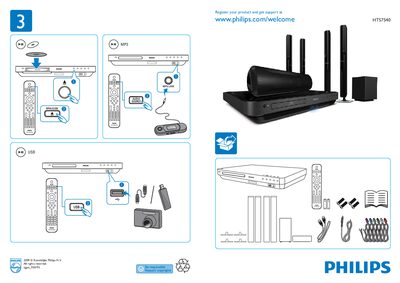 PHILIPS HTS7540 user guide - cover page