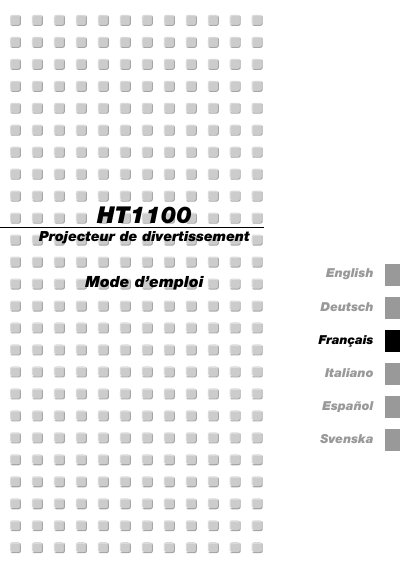 NEC HT1100 Projector User Manual - cover page