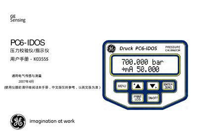 GE Sensing PC6-IDOS Pressure Transmitter User Manual