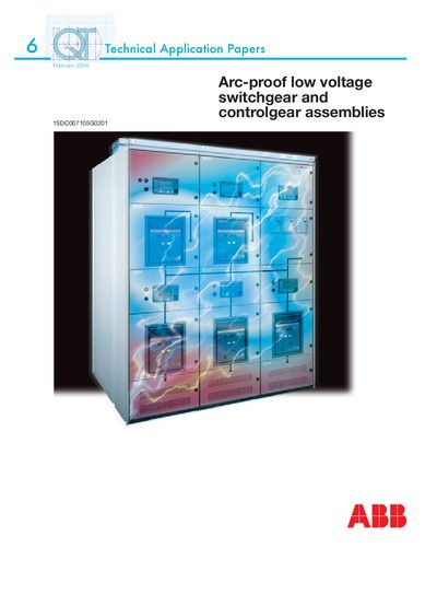 ABB Arc-proof Low Voltage Switchgear and Controlgear Assemblies Service Manual - cover page