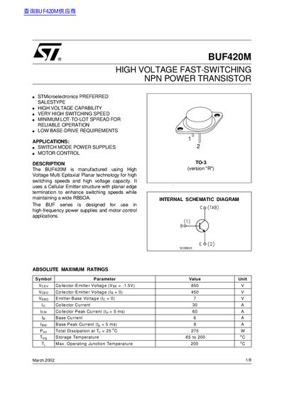 ST BUF420M Manual - cover page