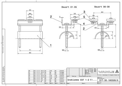 Vahle EST1-2 End Clamp Technology Data