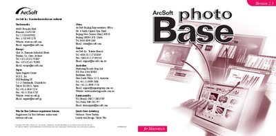 ArcSoft PhotoBase Quick Start Guide - cover page