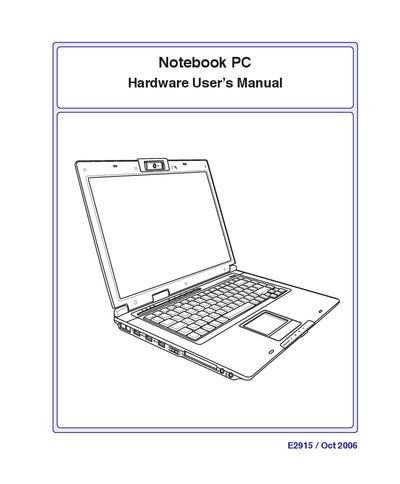 ASUS E2915 Notebook PC User Manual - cover page