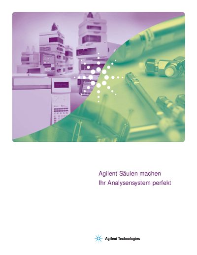 Agilent Chromatography Columns Product Brochure - cover page