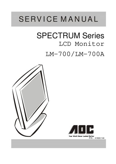 Spectrum LM-700/LM-700A Service Manual - cover page