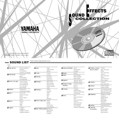 Yamaha Compact N.D.G. Effects Sound Collection - cover page