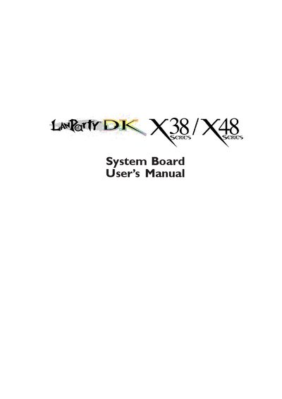LANPARTY DK X38 / X48 Series Motherboard User Manual - cover page
