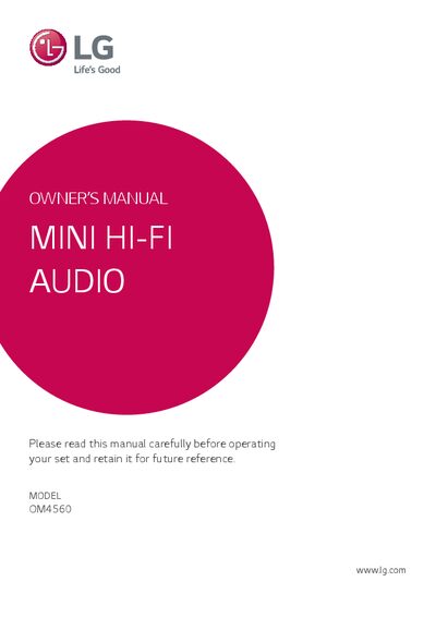 LG OM4560 Mini Hi-Fi Owner's Manual - cover page