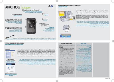Archos Clipper User Manual - cover page