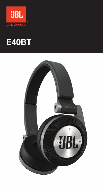 JBL E40BT Wireless Headphones Quick Start Guide - cover page