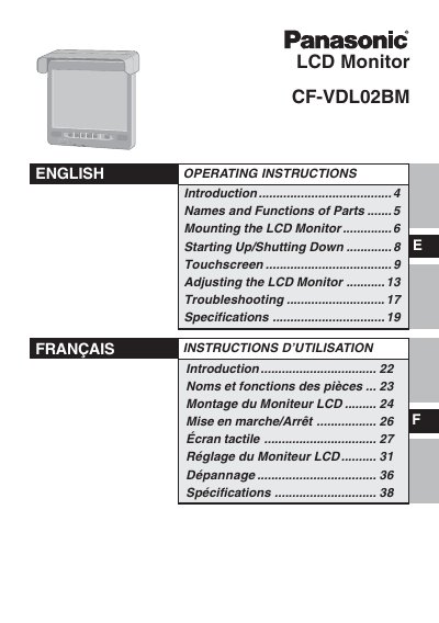 Panasonic CFVDL02BM Manual - cover page