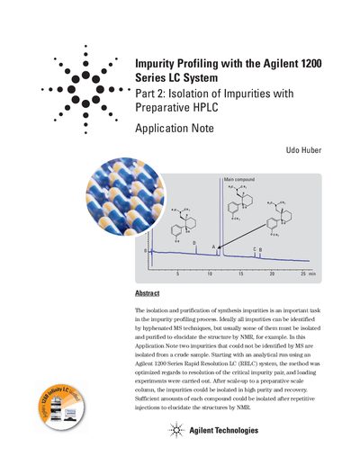 Agilent 1200 Series LC System Application Note: Isolation of Impurities with Preparative HPLC - cover page