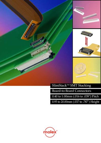Molex SlimStack SMT Board-to-Board Connector Family Manual - cover page