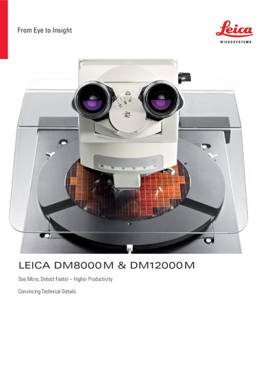 Leica DM8000 M & DM12000 M Optical Inspection Microscopes Product Overview - cover page