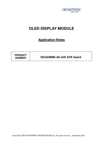 DENSITRON DD-6448DE-2A with EVK board Application Note