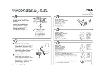 NEC VT700 Quick Start Guide - cover page