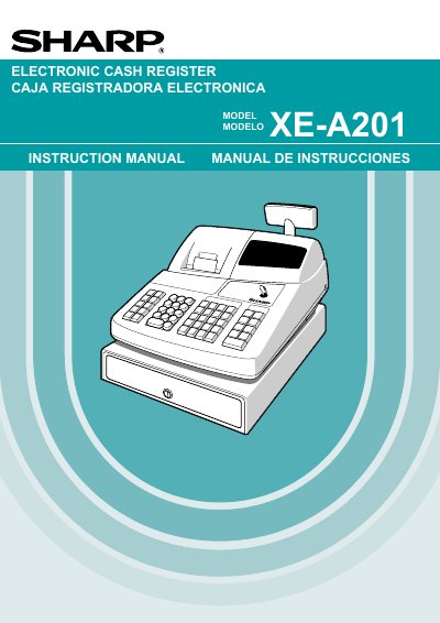 Sharp XE-A201 Electronic Cash Register Instruction Manual - cover page
