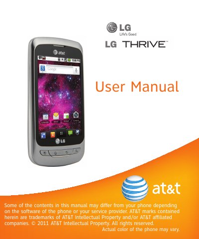 LG Thrive User Manual - cover page