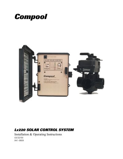 Compool LX-220 Solar Control System Installation & Operating Instructions - cover page