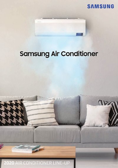 Samsung Wind-Free Plus Air Conditioner Product Leaflet - cover page