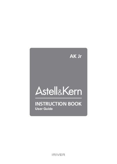 Astell&Kern AK Jr User Manual