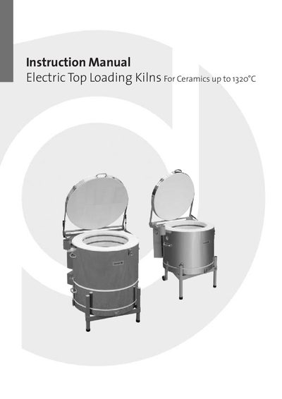 ROHDE TE-MCC/TE-MCC/TE-S Electric Top Loading Kilns Instruction Manual - cover page
