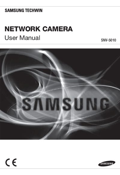 Samsung SNV-5010 Network Camera User Manual - cover page