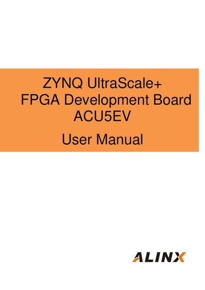 Alinx AXU 5EV-E FPGA Development Board User Manual