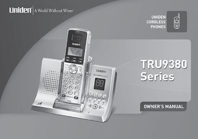 Uniden TRU9380 Series Cordless Phone Owner's Manual - cover page