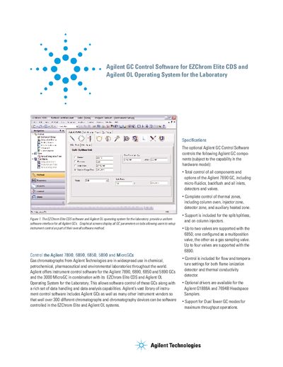 Agilent EZChrom Elite CDS and Agilent OL Operating System for the Laboratory User Guide - cover page