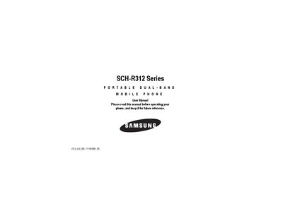 Samsung SCH-R312 Mobile Phone User Manual - cover page