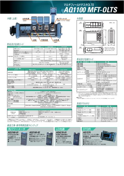AQ1100 Multi-Field Tester User Manual - cover page