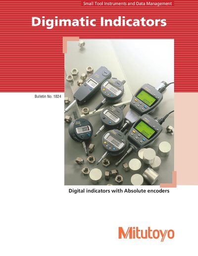Mitutoyo Digimatic Indicators Product Leaflet - cover page