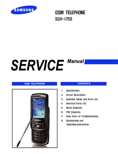 Samsung SGH-i750 Service Manual - cover page