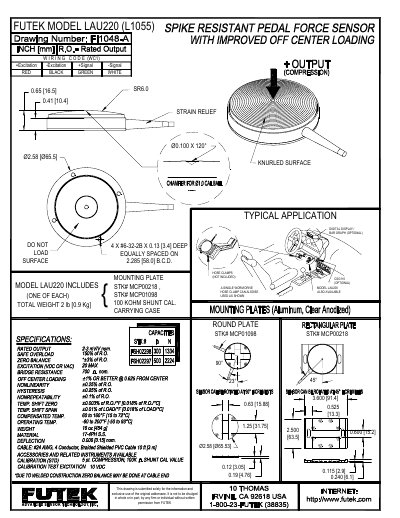 FUTEK LAU220 User Manual - cover page