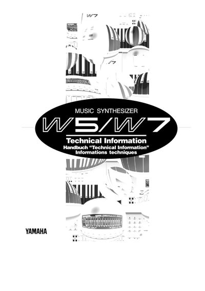Yamaha W5/W7 Technical Information Guide - cover page