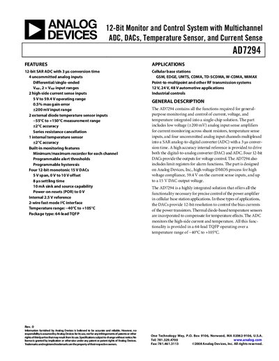 Analog Devices AD7294 Handbook