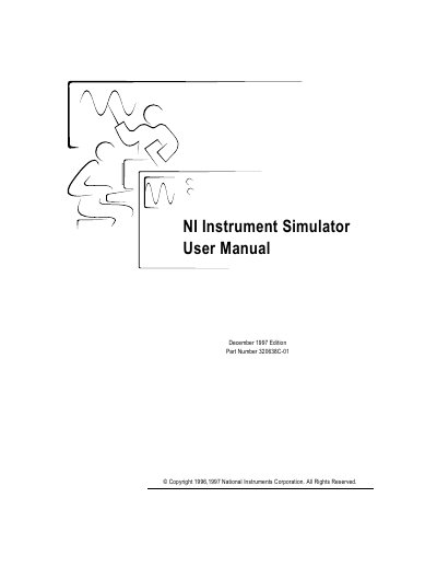 NI Instrument Simulator User Manual - cover page