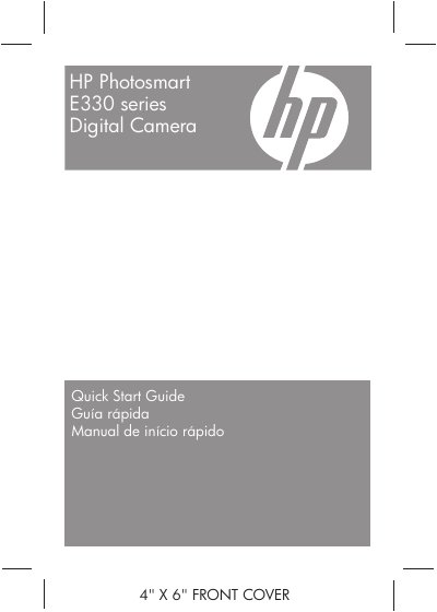 HP E330 Series Digital Camera Quick Start Guide